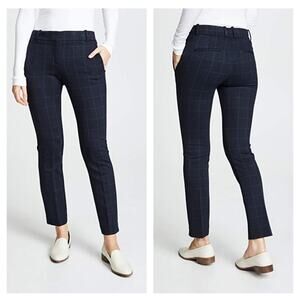 Theory Straight-leg Windowpane Knit Trousers
